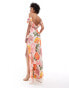 Фото #4 товара ASOS DESIGN Tall Exclusive cami cowl maxi dress with cold shoulder in burnout print