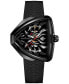 ფოტო #1 პროდუქტის Men's Swiss Automatic Ventura Elvis80 Dragon Black Rubber Strap Watch 43x45mm