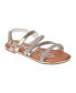 Фото #1 товара Big Girl's Flat Sandal with Tubular Rhinestone Strapping and Hanging Charm Polyurethane Sandals