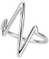 ფოტო #1 პროდუქტის Heartbeat Ring in Sterling Silver or 14K Gold-Plated Sterling Silver