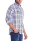 Men's Long Sleeve Button-Down Burnout Plaid Flannel Shirt