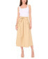 Women's Cotton A-Line Midi Cargo Skirt