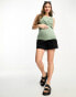 Mamalicious Maternity sleeveless t-shirt with ruched detail in green