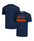 ფოტო #1 პროდუქტის Men's and Women's Navy Chicago Bears The NFL ASL Collection by Love Sign Tri-Blend T-shirt