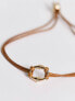 Фото #3 товара DesignB London rope bracelet with gold pendant in brown