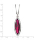 Фото #2 товара Chisel red Crystal and Preciosa Crystal Pendant Cable Chain Necklace