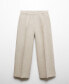 Women's Straight Linen-Blend Pants