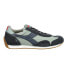 Фото #2 товара Diadora Equipe H Canvas Stone Wash Lace Up Mens Green Sneakers Casual Shoes 174