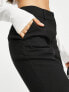 ASOS DESIGN Petite slim skim cigarette trouser in black