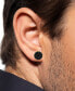 ფოტო #2 პროდუქტის Men's Black Diamond Circle Cluster Stud Earrings (3/4 ct. t.w.) in 10k Gold
