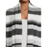 Time and Tru Fuzzy Cardigan Sweater with Pockets Women Large Multi-Color Striped