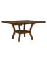 Фото #1 товара Transitional Brown Finish Dining Table With Lower Display Shelf And Extension Leaf Mindy