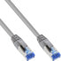 Фото #1 товара InLine Patch Cable S/FTP PiMF Cat.6A halogen free 500MHz grey 0.3m