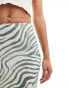 ASOS DESIGN chiffon bias maxi skirt in green zebra print Grünes Zebramuster, 34 - фото #5