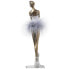 Decorative Figure Alexandra House Living White Silver Acrylic Plastic Melamin Ballerina