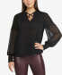 Фото #1 товара Womens Balloon Sleeve Blouse with Smocked Detail
