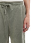 Фото #4 товара Lee terry sweat shorts in washed olive green co-ord