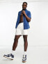 Фото #2 товара Polo Ralph Lauren icon logo short sleeve seersucker shirt custom fit in dark indigo