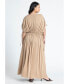 ფოტო #2 პროდუქტის Plus Size Dolman Sleeve Maxi Dress