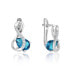 Фото #1 товара Dazzling silver earrings with turquoise zircon AGUC2692-T