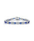 ფოტო #1 პროდუქტის Classic 3mm Colored Cubic Zirconia Tennis Bracelet