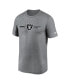 Фото #3 товара Men's Heathered Charcoal Las Vegas Raiders Horizontal Lockup Legend T-shirt