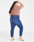 Фото #4 товара Trendy Plus Size High-Rise Skinny Jeans, Regular and Short Lengths, Created for Macy's