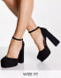 Фото #2 товара ASOS DESIGN Wide Fit Priority platform high block heeled shoes in black