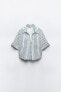 Фото #9 товара Рубашка из смесового льна с короткими рукавами ZARA