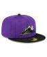 ფოტო #2 პროდუქტის Men's Purple Colorado Rockies 2024 Batting Practice 59FIFTY Fitted Hat