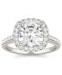 Фото #4 товара Moissanite Cushion Halo Ring (2-7/8 ct. tw. Diamond Equivalent) in 14k White Gold