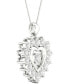 Фото #4 товара Twinkling Diamond Star diamond Heart 18" Pendant Necklace (1/2 ct. t.w.) in 10k White Gold