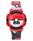 ფოტო #2 პროდუქტის Kids Unisex Pokemon Poke Ball Black Silicone Strap Watch 38mm Set