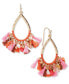 Фото #1 товара Gold-Tone Bead & Tassel Drop Earrings, Created for Macy's