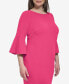 Фото #2 товара Plus Size Bell-Sleeve Sheath Dress