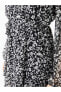 Фото #12 товара Платье LC WAIKIKI Цветочное V-образное длинное с длинным рукавом A-силуэт