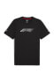 62569501 F1 Logo Graphic Tee Siyah Erkek Bisiklet Yaka Regular Fit T-shirt