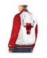 Фото #2 товара Men's White, Red Chicago Bulls Renegade Satin Full-Snap Varsity Jacket