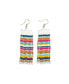 ფოტო #1 პროდუქტის INK+ALLOY Women's Adaline Horizontal Stripe Beaded Fringe Dangle Boho Earrings, 3.25-Inch (Multi Color)