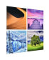 "Solitude Sceneary" Frameless Free Floating Reverse Printed Tempered Glass Nature Scapes Wall Art, 20" x 20" x 0.2" Each