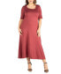 ფოტო #1 პროდუქტის Plus Size Elbow Length Sleeve Maxi Dress