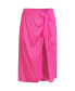 ფოტო #2 პროდუქტის Plus Size Twist Front Knee Length Swim Cover-up Skirt