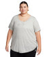 Фото #1 товара Women's Plus Size Essential Tunic Logo T-Shirt