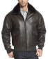 Фото #3 товара Men G-1 Leather Flight Bomber Jacket - Tall