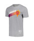 Фото #2 товара Men's and Women's Heather Gray Phoenix Suns Hardwood Classics MVP Throwback Logo T-shirt