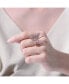 ფოტო #3 პროდუქტის RA 18K Rose Gold Plated Pink Cubic Zirconia Butterfly Ring