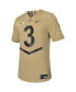 Фото #2 товара Men's #3 Tan Army Black Knights 2023 Rivalry Collection Untouchable Football Replica Jersey