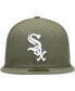 ფოტო #4 პროდუქტის Men's Olive Chicago White Sox Logo White 59FIFTY Fitted Hat