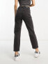 Фото #3 товара Stradivarius Petite slim mom jean with stretch in black