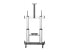 Фото #5 товара Mobile TV Stand, Heavy Duty TV Cart for 60-100" Display (100kg/220lb), Height Ad
